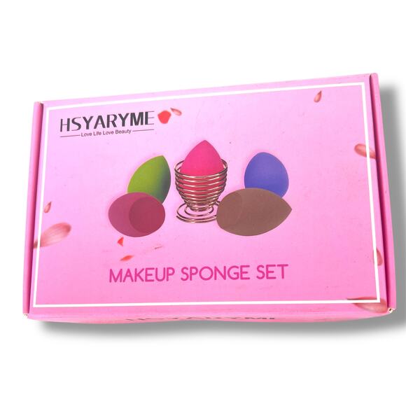 HSYARYME Make Up Sponge Blender Set & Holder  Sealed - Picture 1 of 2